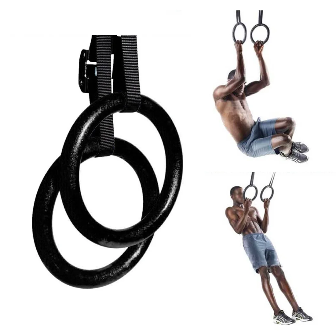 

Hot Professional Adjustable Home Gymnastic Rings and Straps Fitness For Upper Body Strength Training Bodyweight Muscle Exercise