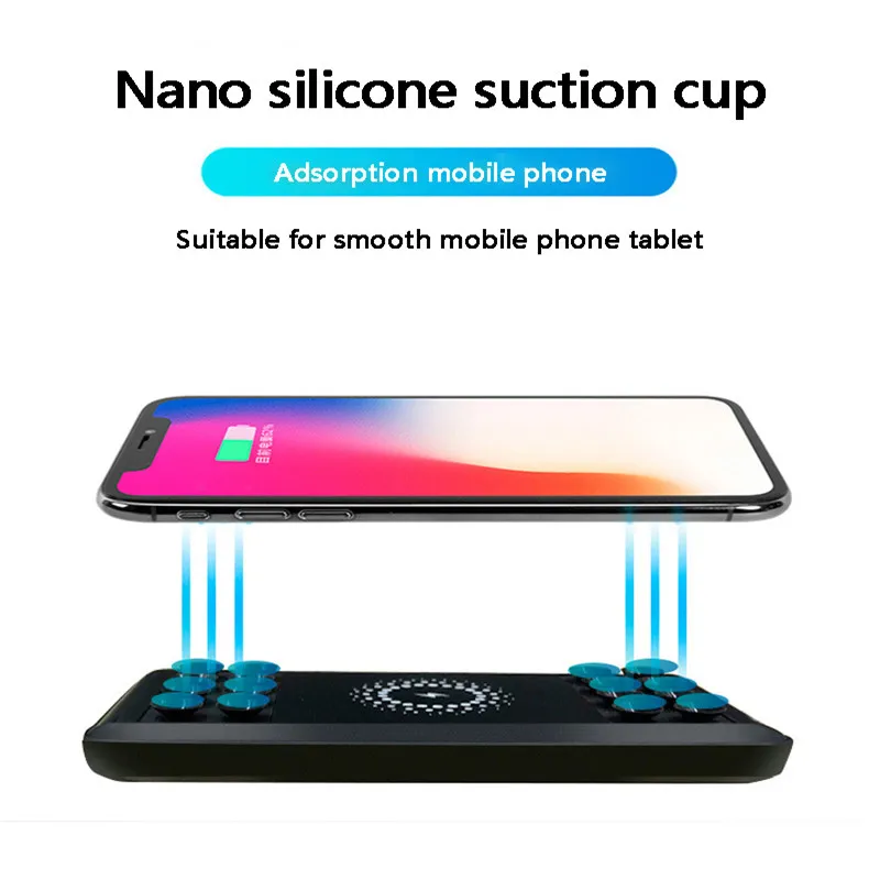 Qi 10000mAh Wireless Charger Power Bank 3 Input Battery Charger Portable with Suction Cup for Samsung S9 S8 for IPhone X 8 Qi 10000mAh Wireless Charger Power Bank 3 Input Battery Charger Portable with Suction Cup for Samsung S9 S8 for IPhone X 8