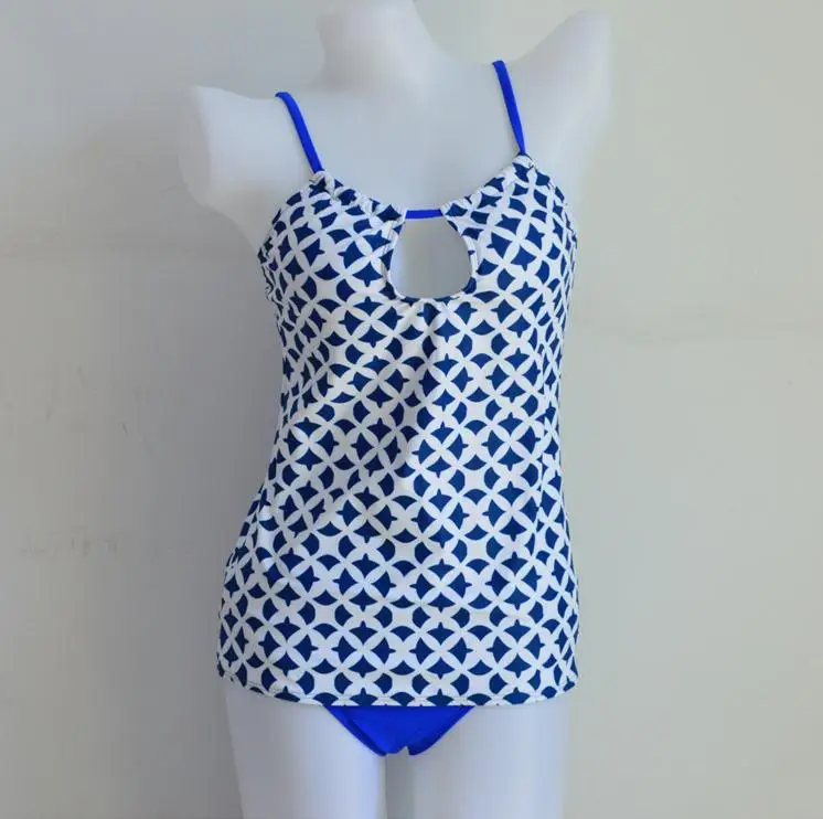 Купальник женский синий розовый с принтом в виде якоря и пуш ап|tankini tankini|tankinis plus