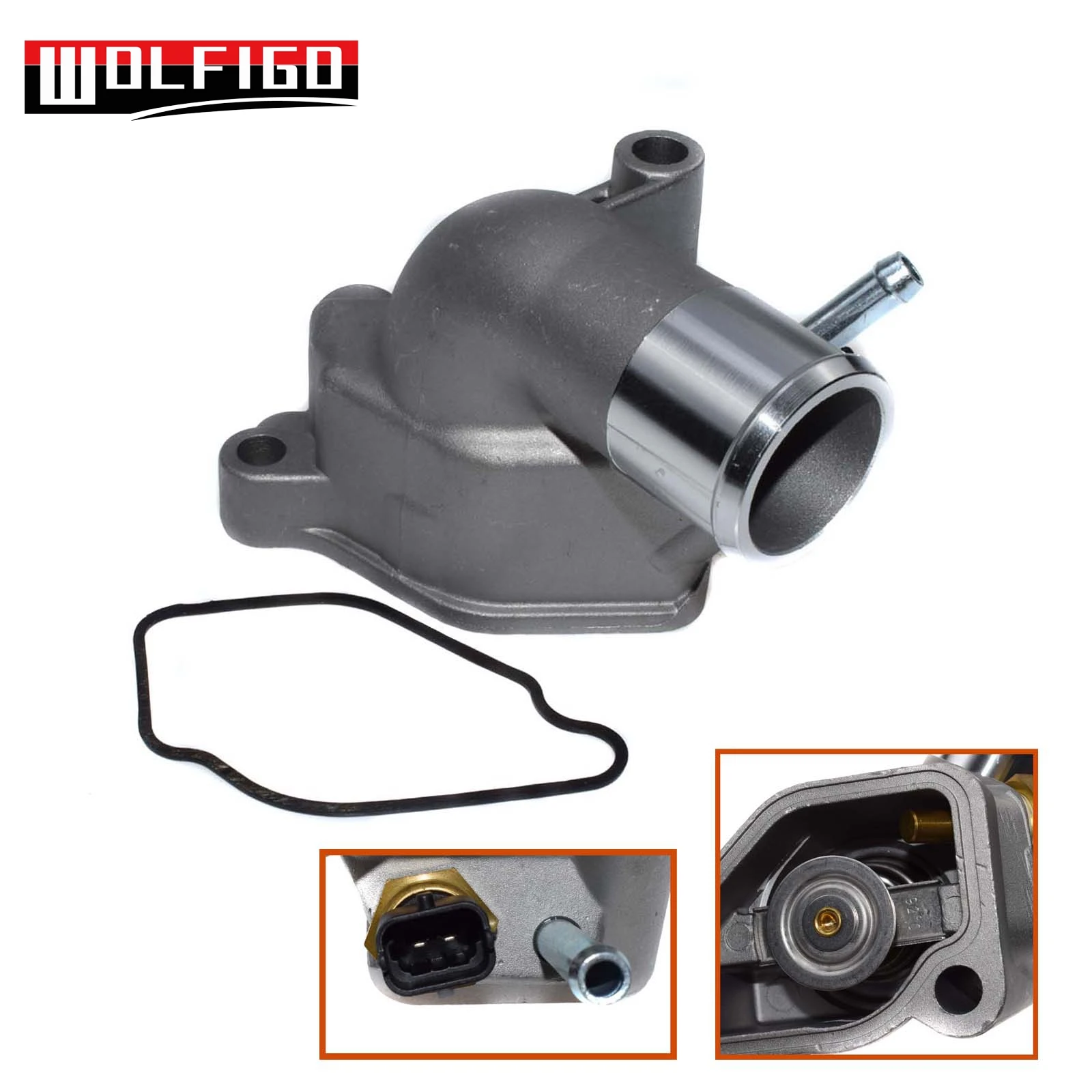 Новый термостат WOLFIGO + Корпус прокладка датчик для Opel Astra G H Corsa C VECTRA B 24456401 6338035 1338001