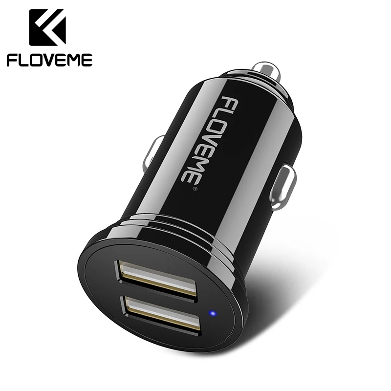 

FLOVEME 3.1A/2.4A Universal Mini Dual USB Car Charger For Mobile Phone USB Car Phone Charger Fast Charging Car-Charger Adapter