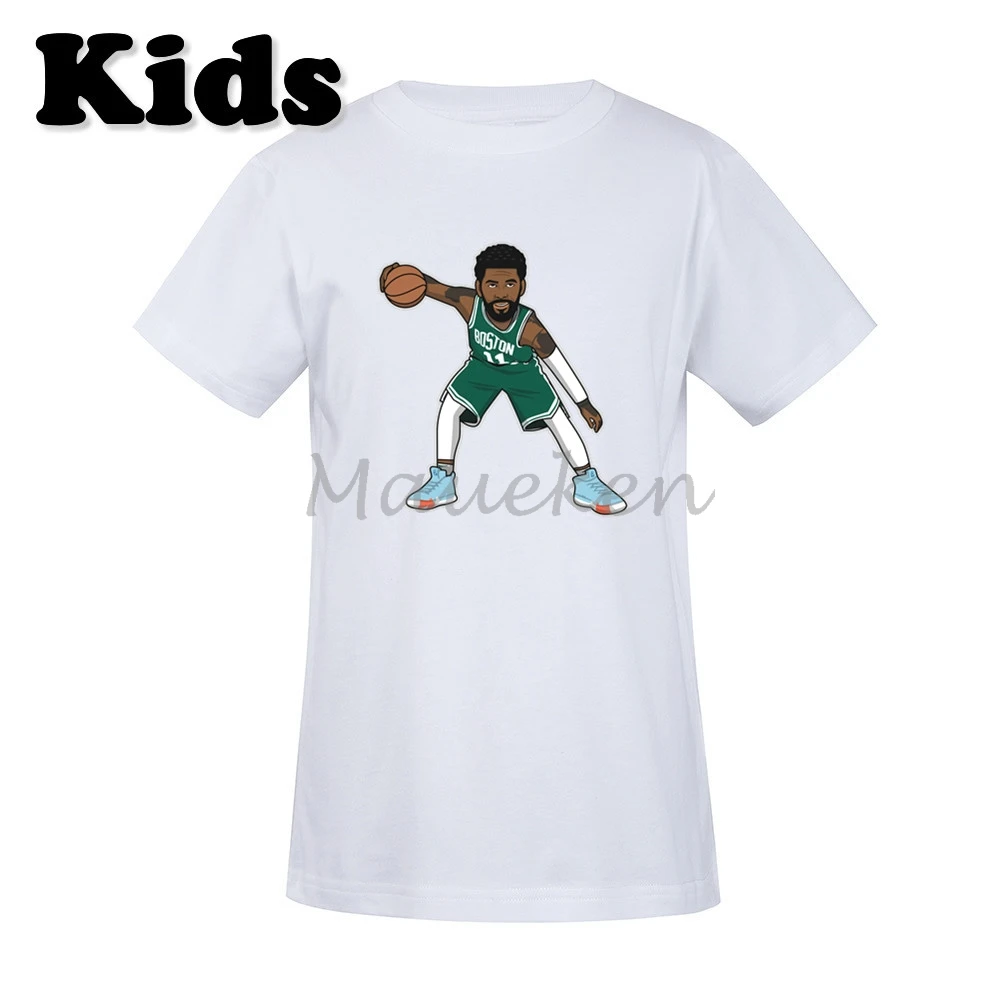 

Kids Kyrie Irving 11 Comic Cartoon Style Boston FaceTube Headband T-shirt Clothes Youth boys girl tshirt o-neck tee W19040604