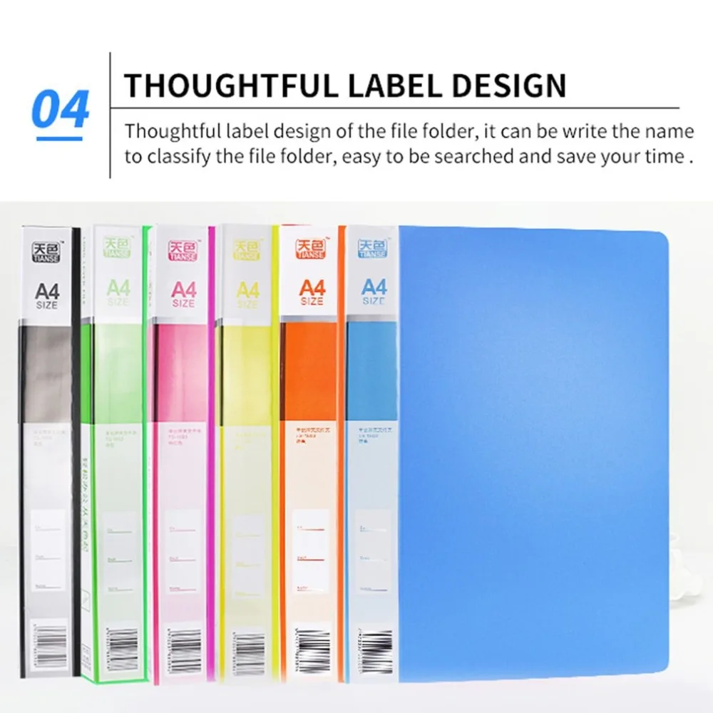 

Folder For A4 Paper Simple Design Solid Color Stationery Files Folder Portable Size Business Office Document Holder Convenient