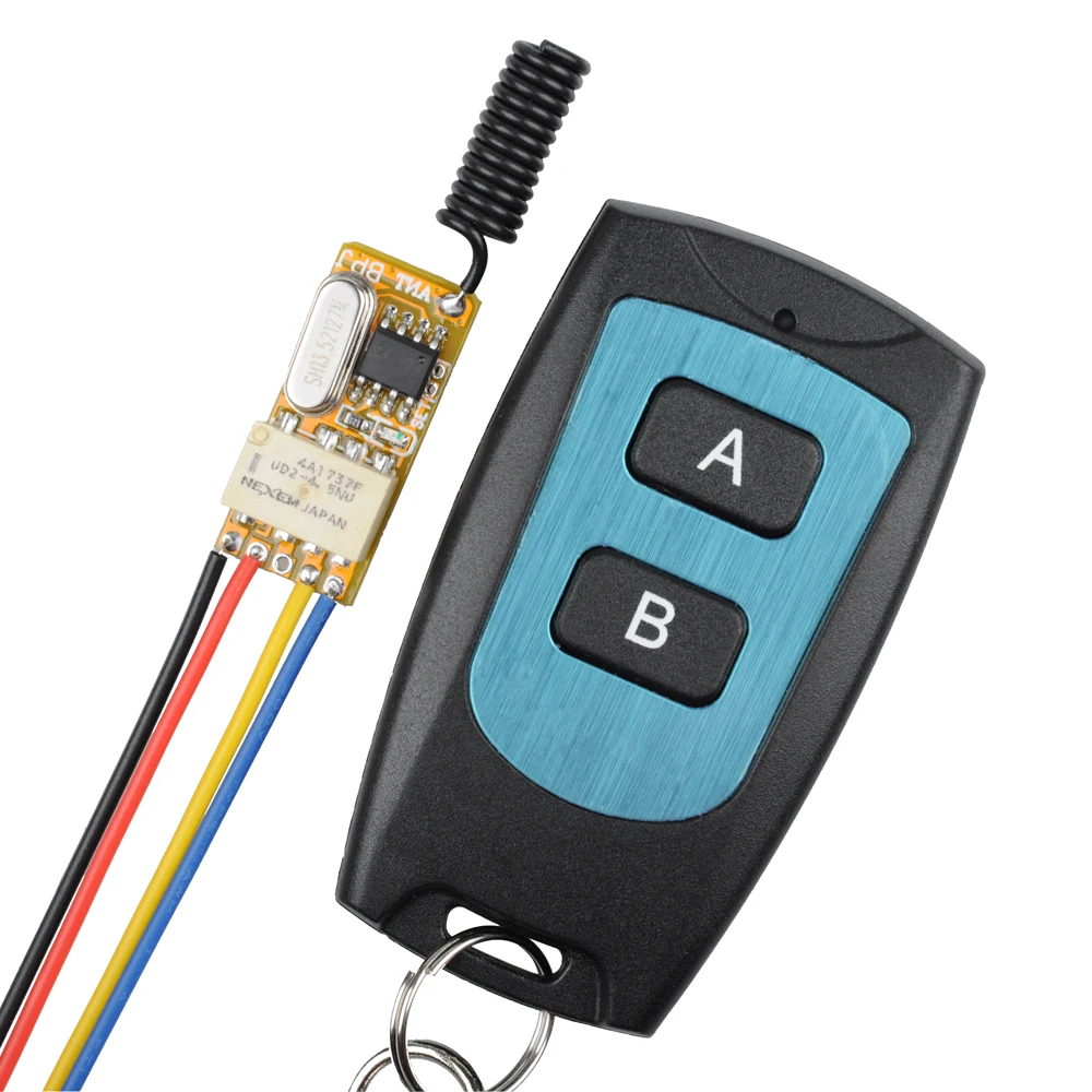 

3.7V 5V 6V 9V 12V Wide Range Voltage Relay Remote Switch Mini Relay Receiver Transmitter NO COM NC RF Wireless ON OF Switch