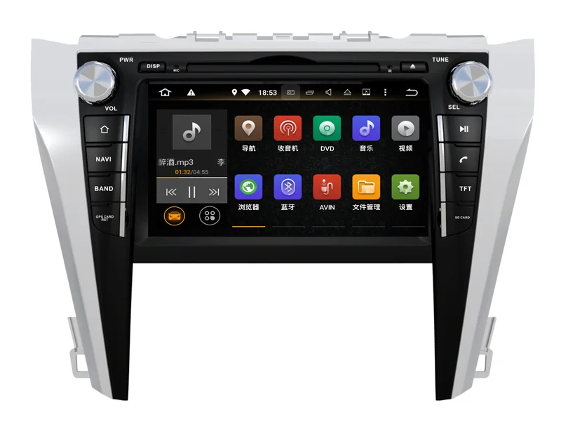 Best Two din car dvd player android 9.0 for toyota camry 2015 2016 car audio autoradio stereo head uint 8core 4G RAM 32G ROM wifi 5