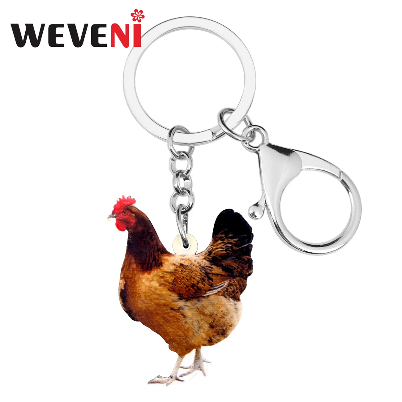 WEVENI акриловый держатель для ключей брелок курицы или ювелирные украшения женщин