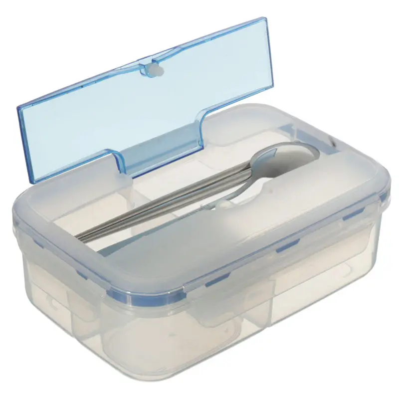 Hot Selling Modern Ecofriendly Outdoor Portable Microwave Lunch Box with Soup Bowl Chopsticks Spoon Food Containers 1000mL