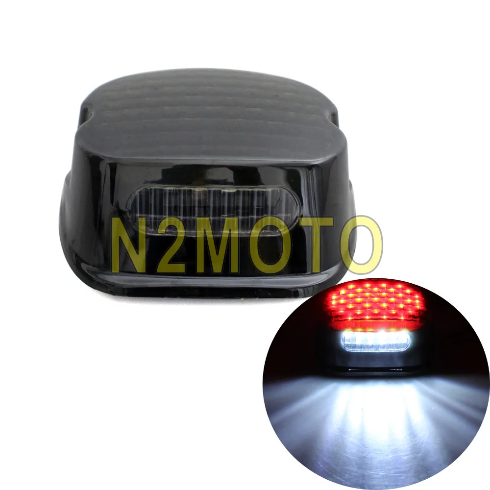 

Motorcycle LED Smoke Taillight Licence Plate Light for Harley Dyna FXDL Fat Boy FLSTF FLHR Sportster XL883 XL1200 1999-2003