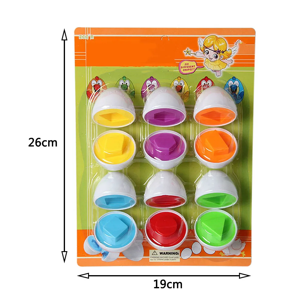 Сопряжение смарт-Яйца цветные игрушки для распознавания цвет совпадающий набор яиц для массажа гашапон умный яйцо дошкольные головоломки игрушки обучающая игрушка 6 шт