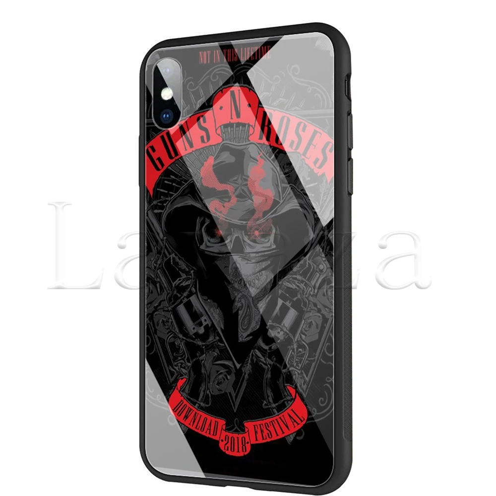 Чехол Lavaza guns N Roses из закаленного стекла TPU для iPhone XS MAX XR X 8 7 6 6S Plus - Цвет: TG8