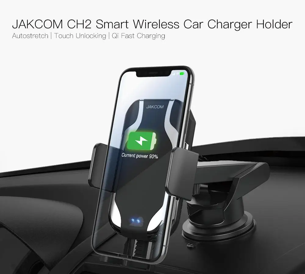 JAKCOM CH2 умный беспроводной держатель для автомобильного зарядного устройства Горячая в держателей мобильных телефонов подставки как ugreen поддержка voiture pipsocket