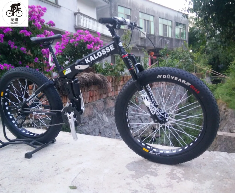 Excellent Kalosse Soft-tail  24/27/30 speed    bike dirt  Fat mountain bike bicycle   26*4.0 inch  Hydraulic brakes 0