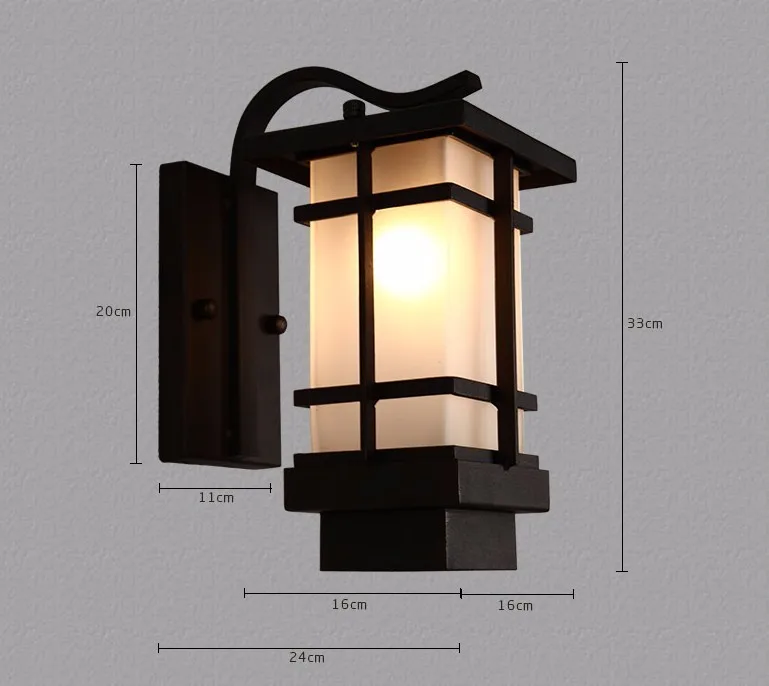 Наружные Настенные светильники Ретро крыльцо Светильник арт-деко настенные фонари Железный винтажный садовый настенный светильник