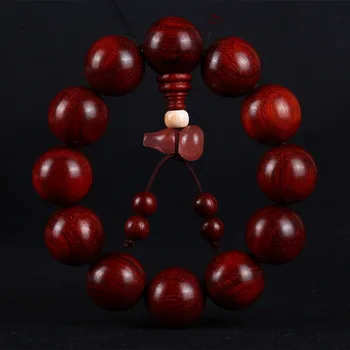 

feng shuiNatural high-oil authentic handmade red sandalwood, gold star, down-grain old material 1. 8 men's hand string wholesale