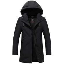 Hombres abrigo nieve parkas calientes hombres marca ropa invierno Chaqueta Hombre prendas de abrigo de alta calidad 80% de pato blanco grueso chaquetas