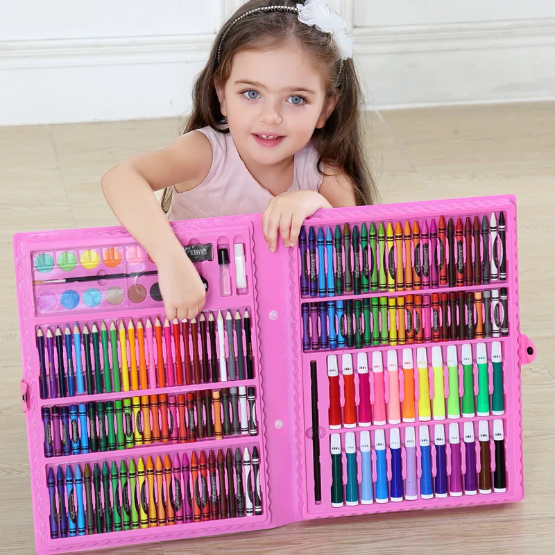 DIY Digital Portable Children Watercolor Crayons Suits Arts Crafts