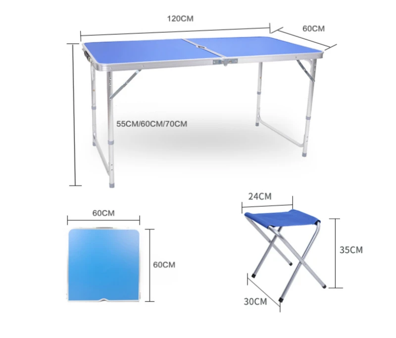 Lifted Stable Camping Table Multifunction Outdoor Set of Table and Chair Simple Portable Picnic Dining Table Outdoor Furniture