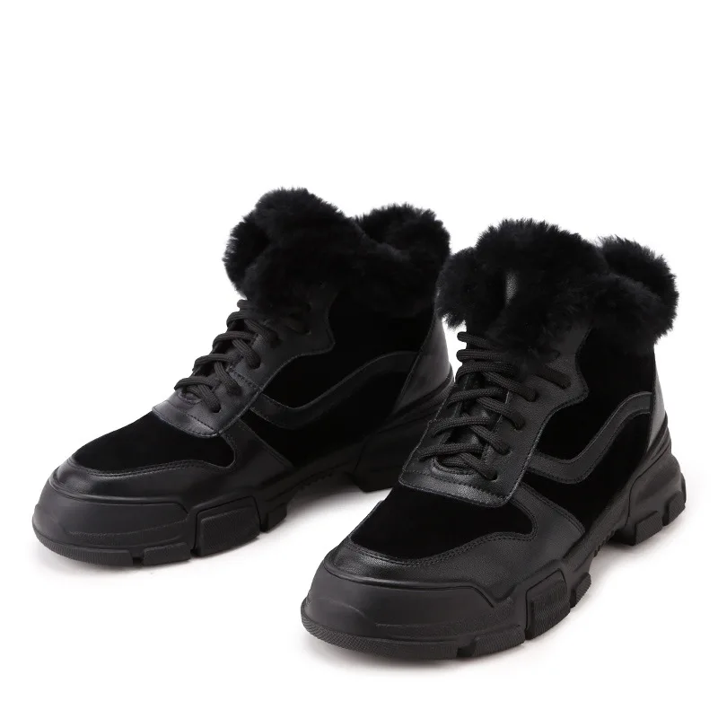 

Jookrrix botas mujer Casual Warm Shoes Women Fashion Brand 2018 Snow Boots Lady chaussure Winter Female footware Fur Ankle Boots