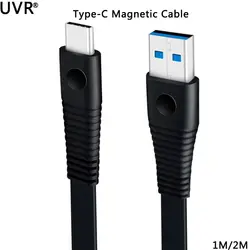 UVR Тип-C Магнитная Зарядное устройство USB type c кабель 1 м ПВХ синхронизации данных и зарядки для Hauwei кабель для Xiaomi Usb3.0 тип c Max 3A