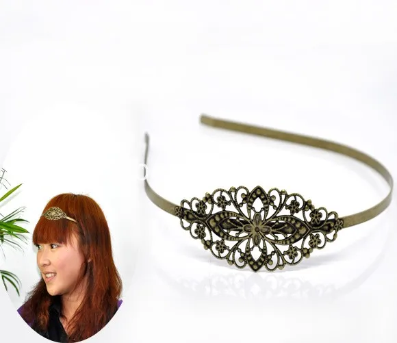 

DoreenBeads 5 Bronze Tone Flower Headbands Hair Band 4.7mm wide (B13246)
