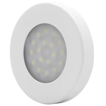 12 шт. ультра тонкий круглый 12 В dc Белый светодиодный шкаф свет интеллектуальная форма светодиодный светильник для шкафа