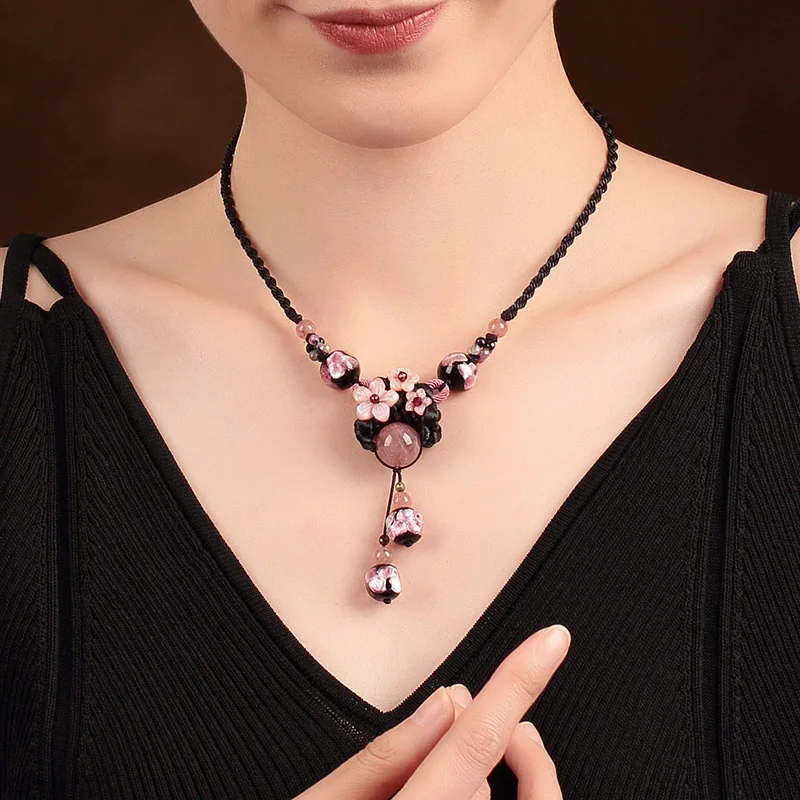 Ожерелье-чокер, женское колье, винтажное ювелирное изделие, натуральные камни, ожерелье s& Кулоны, Bijoux