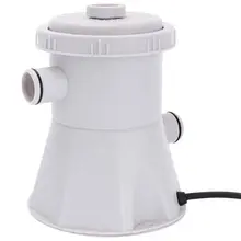 EU plug 220V Electric Swimming Pool Filter Pump,Swimming Pool Pump and Filter Kit,Pool Pump,Paddling Pool Pump Water (Grey)