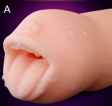 Artificial vagina Mouth oral sex pocket pussy sex toys for men Realistic Oral Deep Throat Male Masturbator 3D JIUAI sextoy