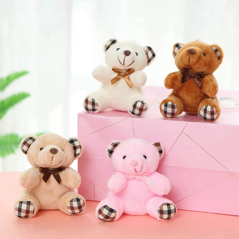 1 шт. 10 см Kawaii маленькие плюшевые мишки игрушки мягкие животные пушистый медведь