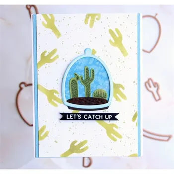 

Greenhouse Cactus Set Metal Cutting Dies Stencils for DIY Scrapbooking Decorative Crafts Embossing Paper Cards Making New 2018