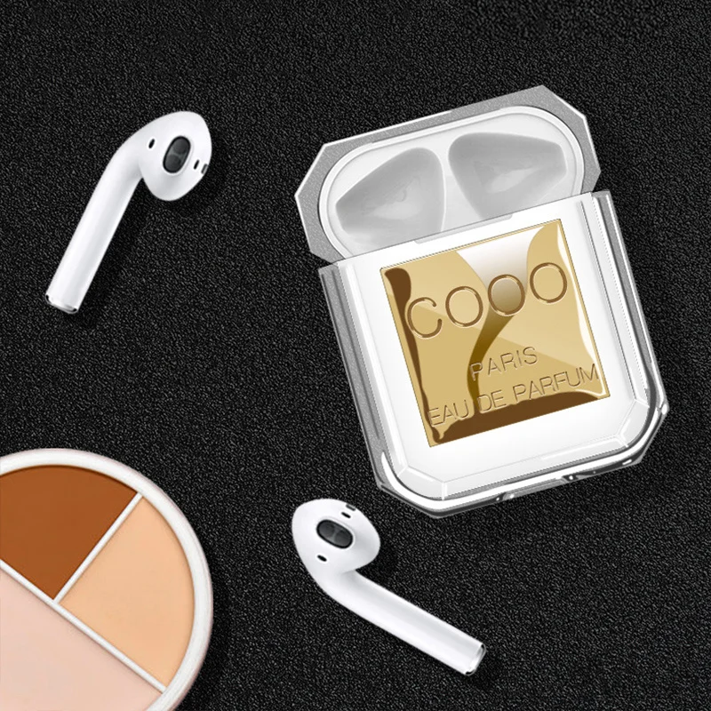 

Luxury Case For Apple Airpods 2 Case Silicone Cute Clear Bottle Earphone Case For Air Pods Cover Wireless Charge Coque Box Etui