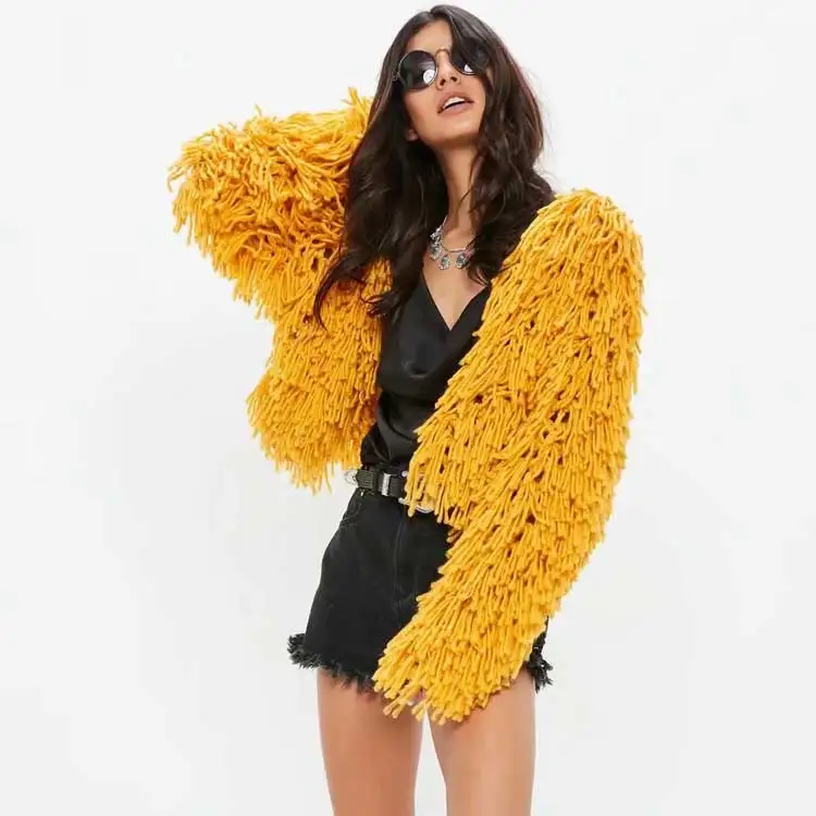 Boho Inspired Women's Cropped Shaggy 