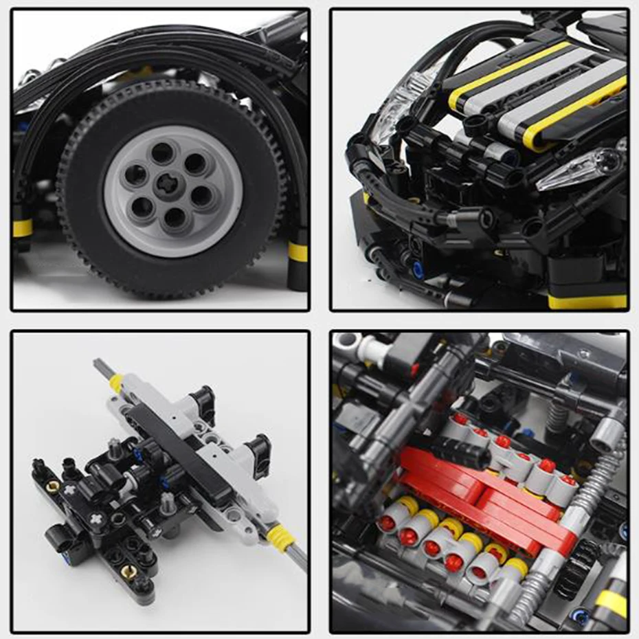 XingBao 07002 Creative Technic Car Series 1177Pcs The Balisong Supercar Set Building Blocks Bricks Compatible Legoings Technic