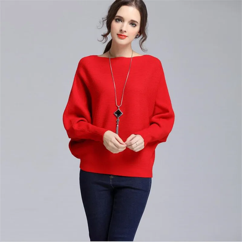 Женский трикотажный пуловер с вырезом лодочкой один размер 2017|femininas blouses|blouse