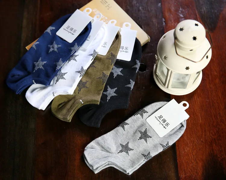 10 pieces = 5 pairs of The new summer socks personality tide stockings men ankle socks