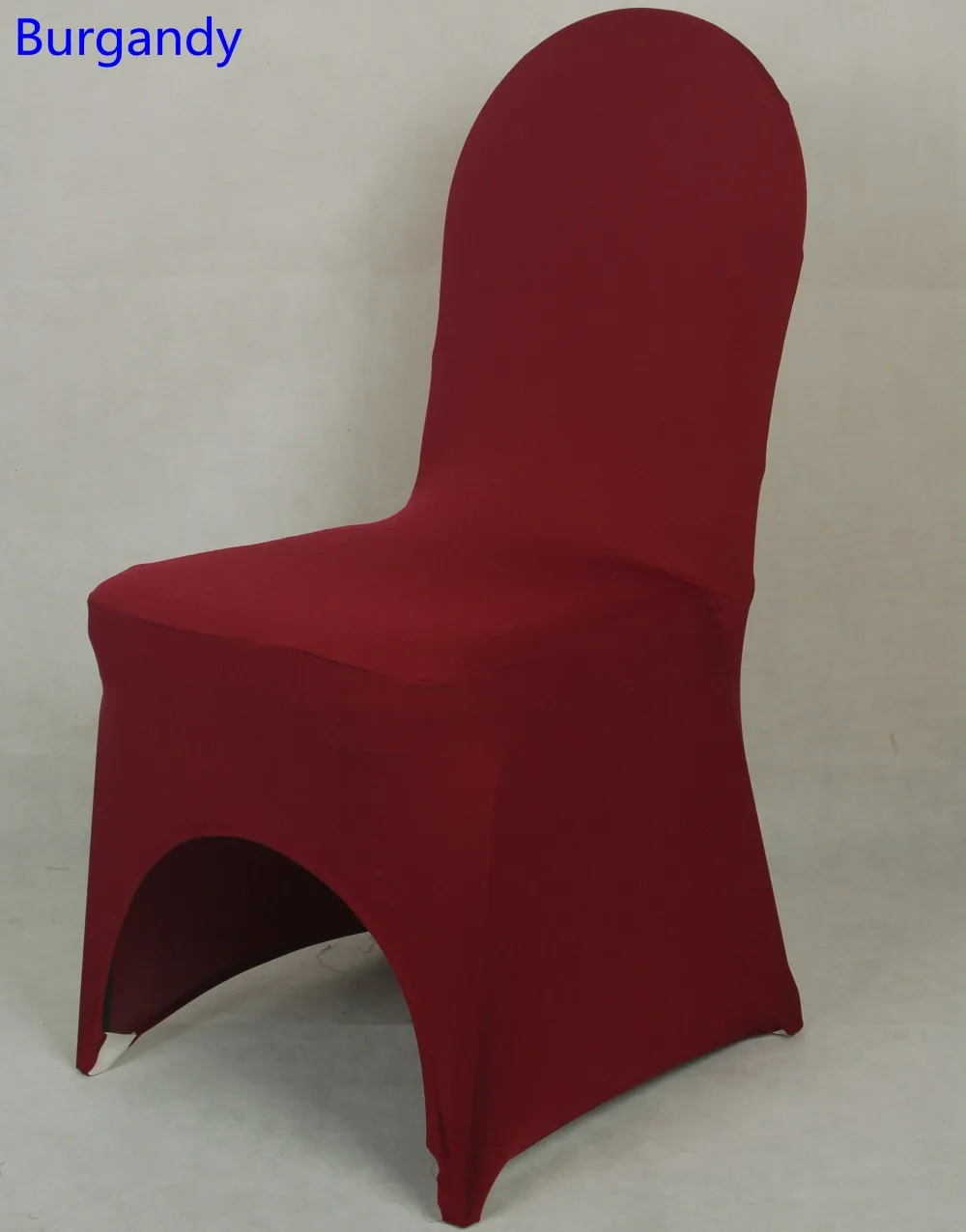 Burgandy colour Lycra chair cover arch front lycra spandex stretch