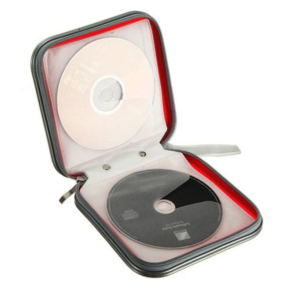 1Pcs New Plastic Square CD Bag DVD Plastic Disc Storage Box 40 Disc CD