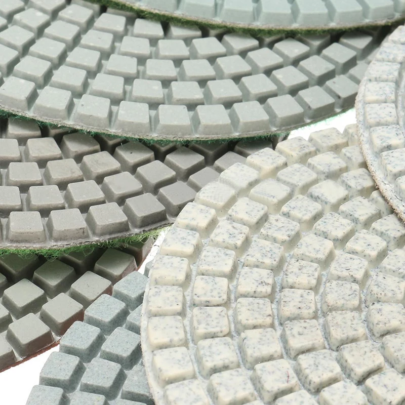8pcs 4 inch Diamond Polishing Pads Wet/Dry Granite Concrete Marble Sanding Disc Set with Backer Pad