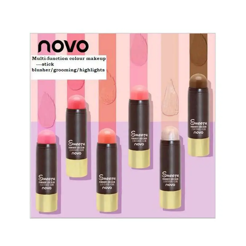 

Explosion NOVO1pcs Multi-purpose Make-up Stick Lasting Waterproof Blush Stick Rouge Cream Best Use Of Cosmetics