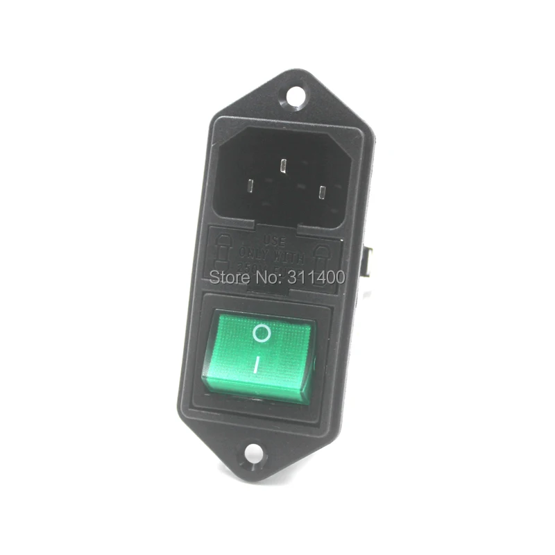 Lz14f14 Double Fuse With Green Light Iec Socket With Use For Medical
