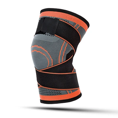 Бандаж для поддержки колена, эластичный бинт, защита, турмалиновая повязка на колено, наколенники, рукав, кепка, защита коленной чашечки, волейбол, баскетбол - Цвет: Orange 1