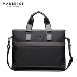 Manberce бренд сумки для мужчин сумки на плечо кожа Сумка-тоут для ноутбука модные мужские портфели повседневное дорожная