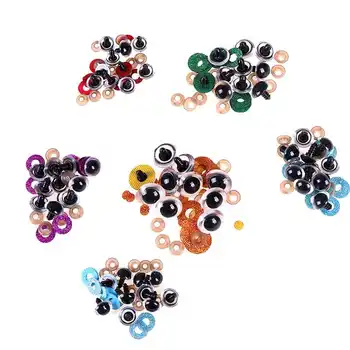 

10pcs Stuffed Toys Animal Puppet Dolls 16-24mm Mix Color Shinning Plastic Doll Eyes Craft Eyes with Washer DIY For Plush Bear