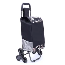 Складная корзина для покупок с колесом утолщенная штанга багаж на открытом воздухе альпинистская тележка тяжелая переносная Водонепроницаемая хозяйственная сумка