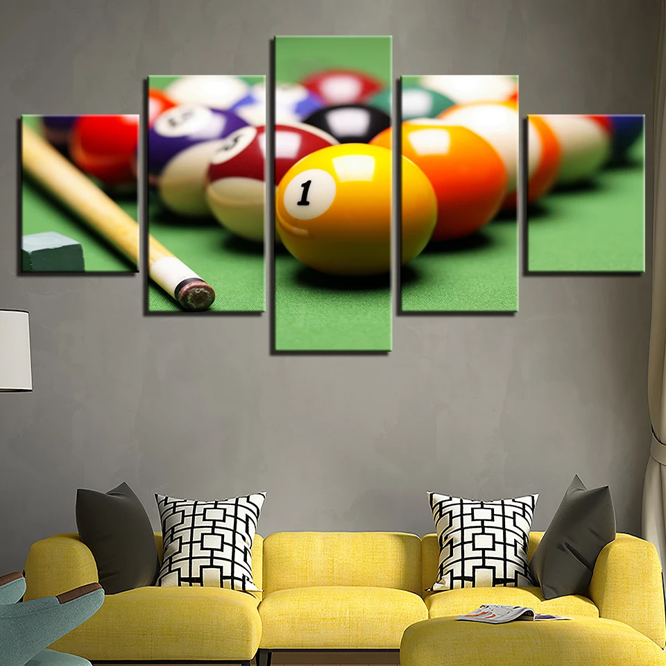 Print Painting Modular Poster Artwork 5 Panel Table Tennis Wall Picture