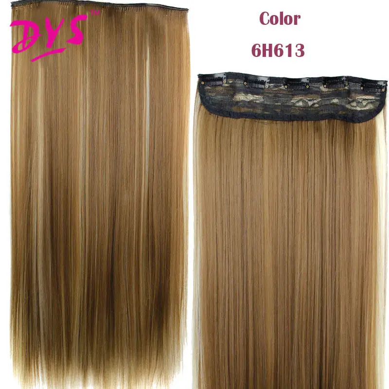 Deyngs 5 Clips Natural straight Clip In Hair Extention 24inch 34 Full Head Clip in HairPieces Long Fake False Synthetic Hair (7)