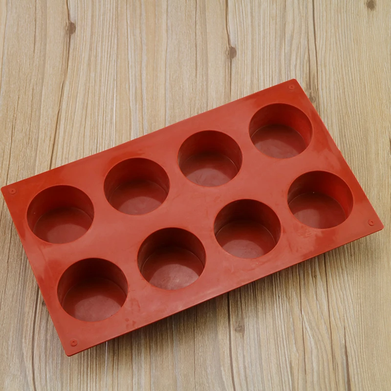 FILBAKE Creative Red 8 Round Cup Cake Mould Sweet Food Bakery Baking Cookie Cake Moulds Kitchen Dessert Tool New Style 2019