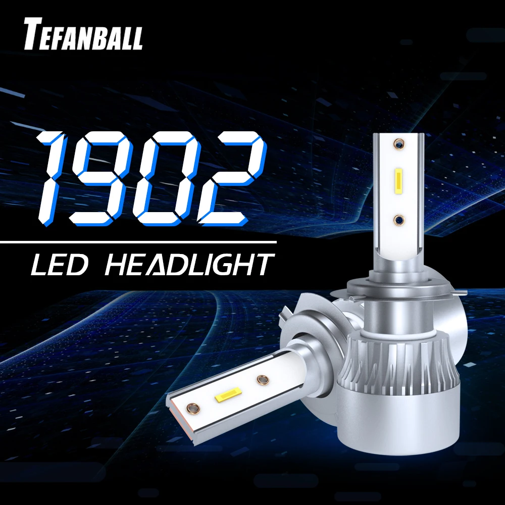 

New 2 PCS Car Led Headlights H7 H1 H11/H8/H9 9005/HB3/H10 9006/HB4 H4/HB2/9003 6000K 40W C6S2 Lamps Car Headlight 1902
