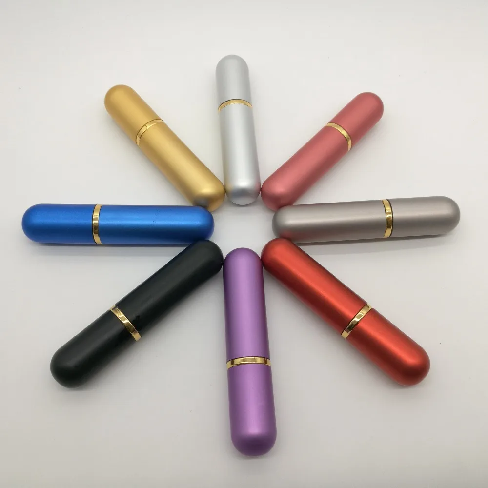 

Free shipping 20pcs/lot Aluminum Nasal Inhaler sticks Blank for Essential Oil empty refillable Metal Inhaler tube with 8 colors