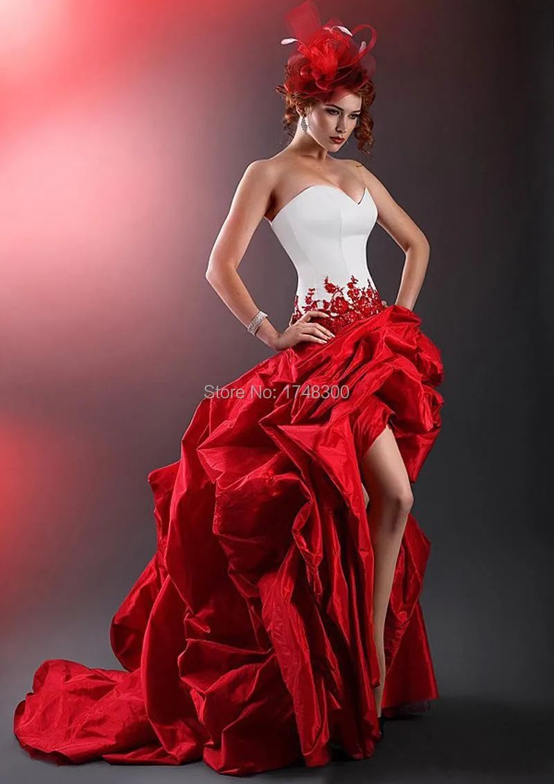 White Prom Dresses with Color